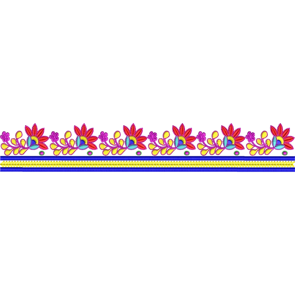 Blouse Design No :MSM - 698 - Simple Border, U Shape