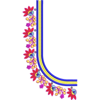 Blouse Design No :MSM - 698 - Simple Border, U Shape