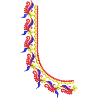 Blouse Design No :MSM - 700 - Border With Butta, U Shape