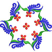 Blouse Design No :MSM - 700 - Border With Butta, U Shape