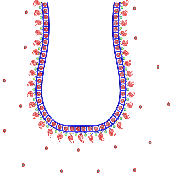 Blouse Design No :MSM - 702 - Simple Border, U Shape