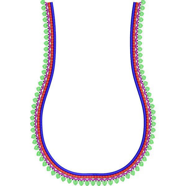 Blouse Design No :MSM - 705 - Simple Border, U Shape