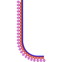 Blouse Design No :MSM - 706 - Simple Border, U Shape
