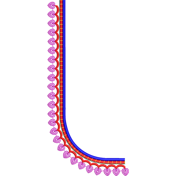 Blouse Design No :MSM - 706 - Simple Border, U Shape