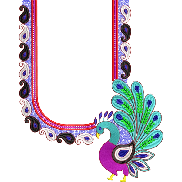 Blouse Design No :MSM - 710 - Simple Border, U Shape