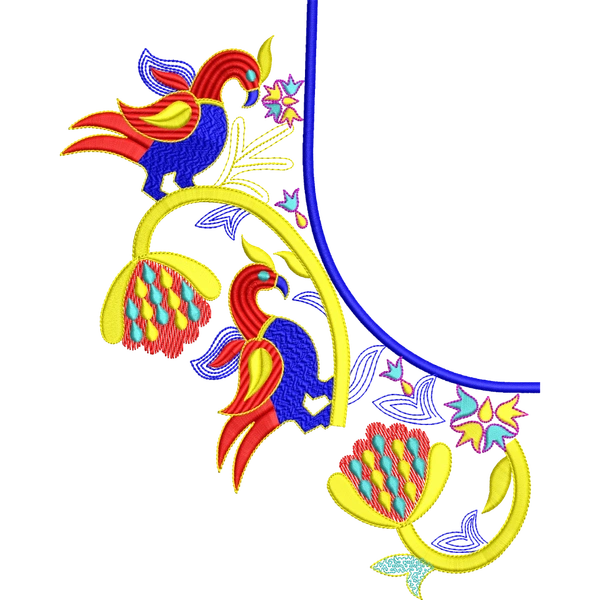 Blouse Design No :MSM - 711 - Butta, U Shape