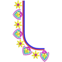 Blouse Design No :MSM - 716 - Border With Butta, U Shape