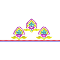 Blouse Design No :MSM - 716 - Border With Butta, U Shape