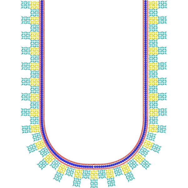 Blouse Design No :MSM - 720 - Simple Border, U Shape