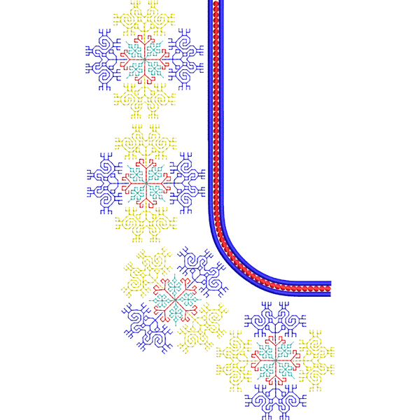 Blouse Design No :MSM - 722 - Simple Border, U Shape