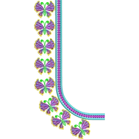 Blouse Design No :MSM - 730 - Simple Border, U Shape