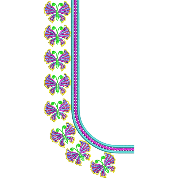 Blouse Design No :MSM - 730 - Simple Border, U Shape