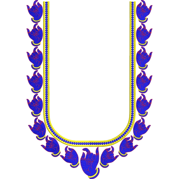 Blouse Design No :MSM - 732 - Simple Border, U Shape