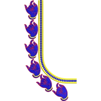 Blouse Design No :MSM - 732 - Simple Border, U Shape