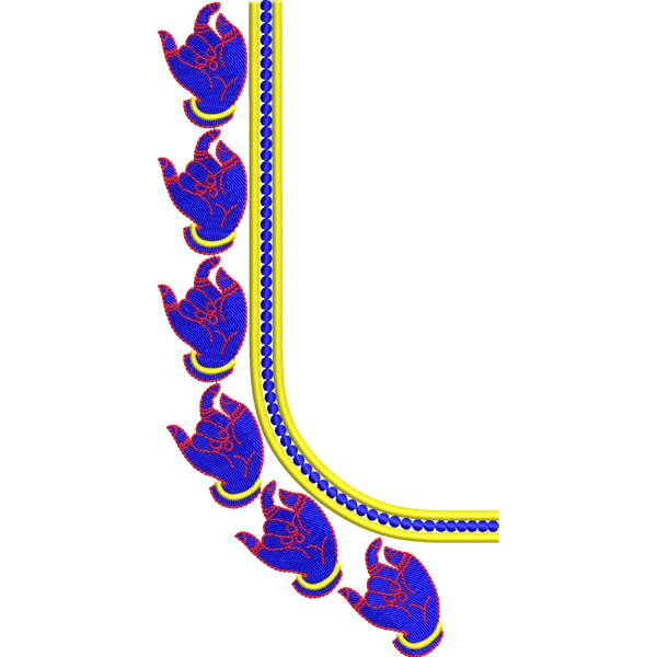 Blouse Design No :MSM - 732 - Simple Border, U Shape