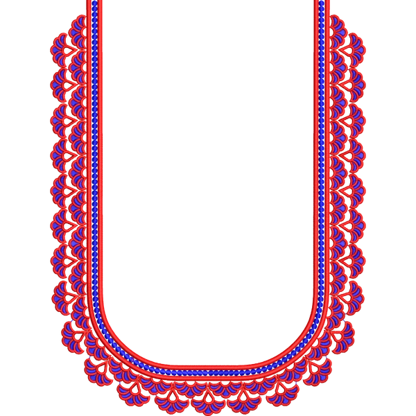 Blouse Design No :MSM - 741 - Simple Border, U Shape