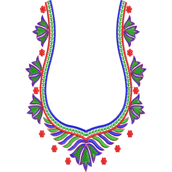 Blouse Design No :MSM - 746 - Simple Border, U Shape