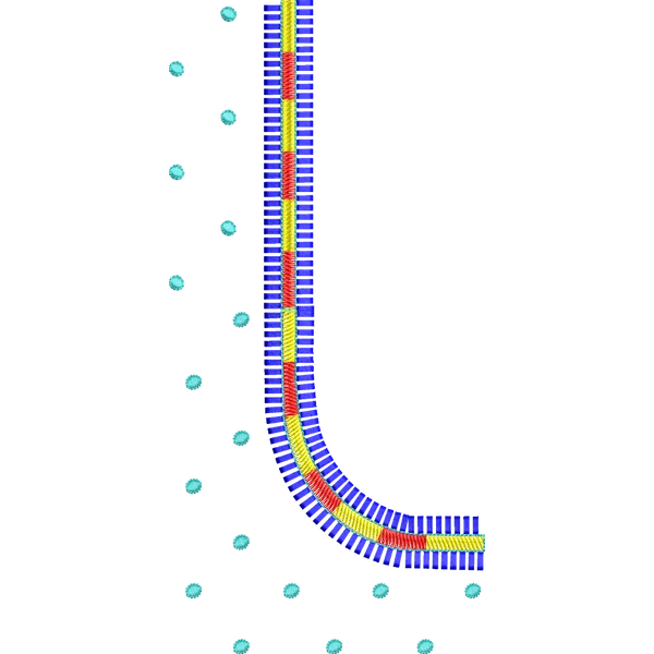 Blouse Design No :MSM - 749 - Border With Butta, U Shape