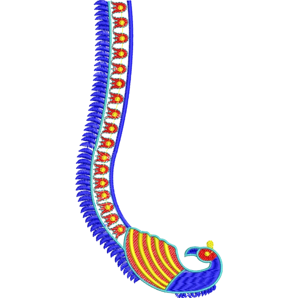 Blouse Design No :MSM - 751 - Simple Border, U Shape