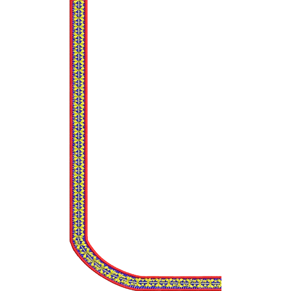 Blouse Design No :MSM - 752 - Simple Border, U Shape