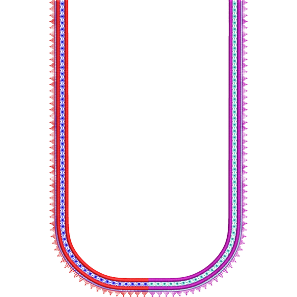 Blouse Design No :MSM - 764 - Simple Border, U Shape