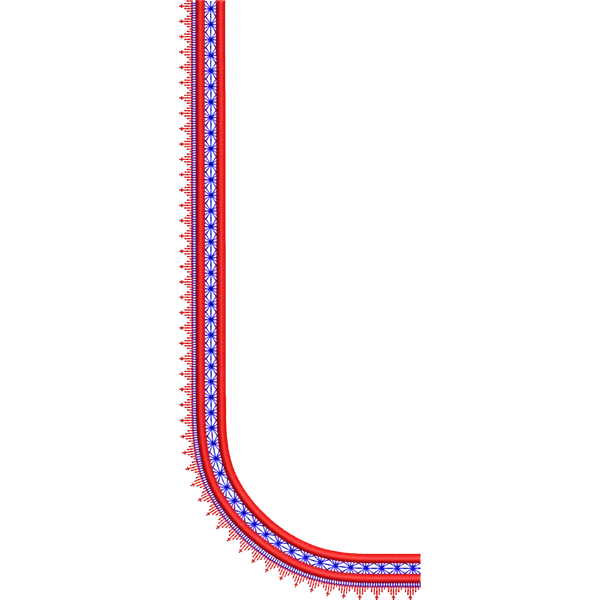 Blouse Design No :MSM - 764 - Simple Border, U Shape