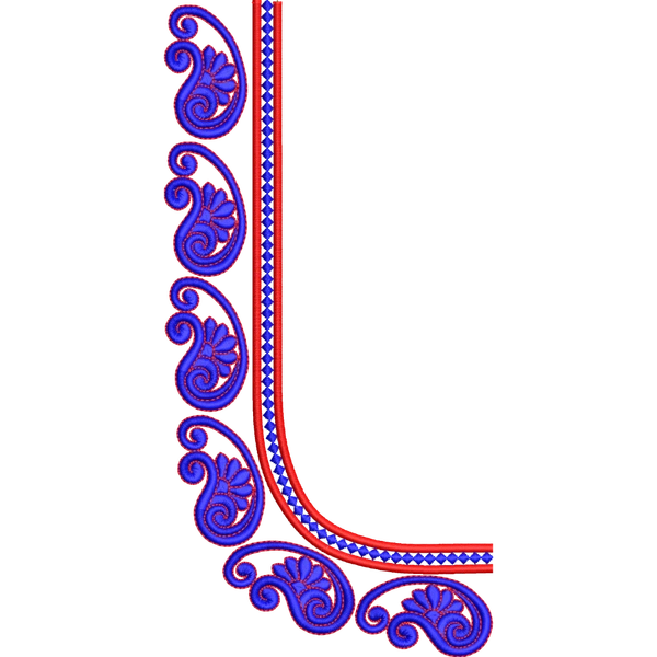 Blouse Design No :MSM - 773/1 - Simple Border, U Shape