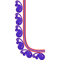 Blouse Design No :MSM - 773/1 - Simple Border, U Shape