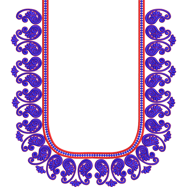 Blouse Design No :MSM - 773/1 - Simple Border, U Shape