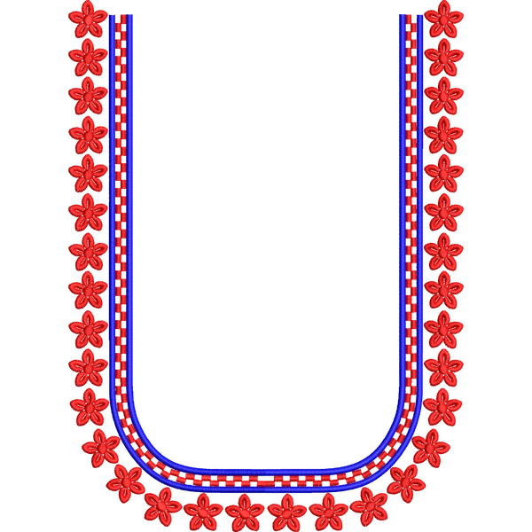 Blouse Design No :MSM - 780 - Simple Border, U Shape