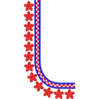 Blouse Design No :MSM - 780 - Simple Border, U Shape