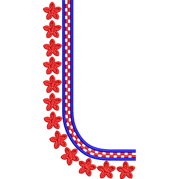 Blouse Design No :MSM - 780 - Simple Border, U Shape