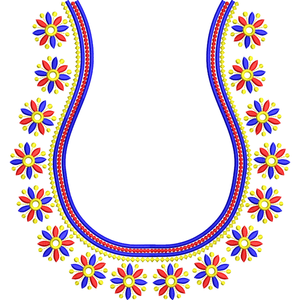 Blouse Design No :MSM - 784 - Simple Border, U Shape