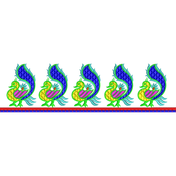 Blouse Design No :MSM - 786 - Simple Border, U Shape