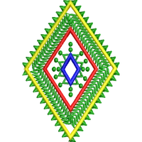 Blouse Design No :MSM - 787 - Border With Butta, Pot Neck