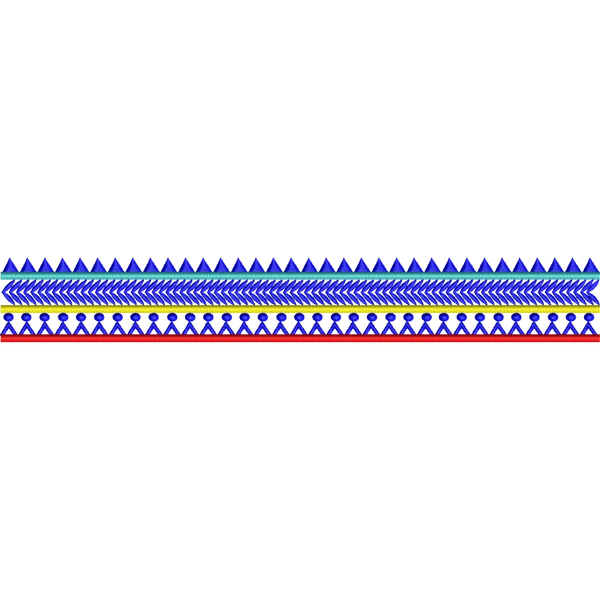 Blouse Design No :MSM - 787 - Border With Butta, Pot Neck