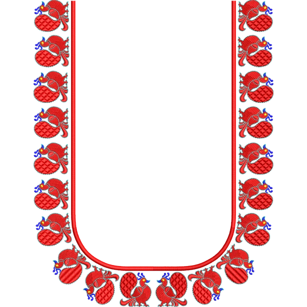 Blouse Design No :MSM - 792 - Simple Border, U Shape