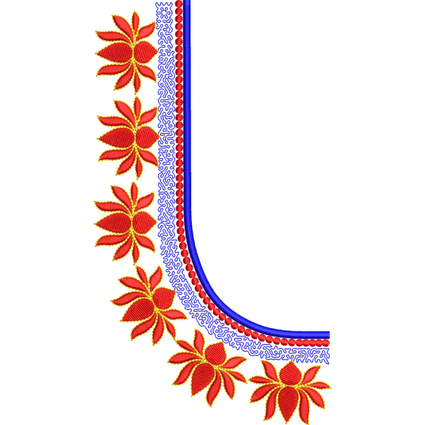 Blouse Design No :MSM - 795 - Simple Border, U Shape