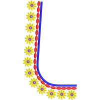 Blouse Design No :MSM - 798 - Simple Border, U Shape