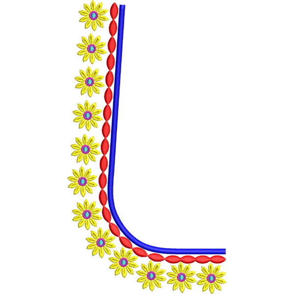 Blouse Design No :MSM - 798 - Simple Border, U Shape