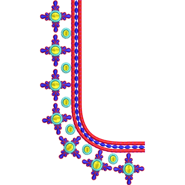 Blouse Design No :MSM - 802 - Simple Border, U Shape