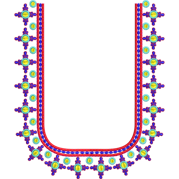 Blouse Design No :MSM - 802 - Simple Border, U Shape