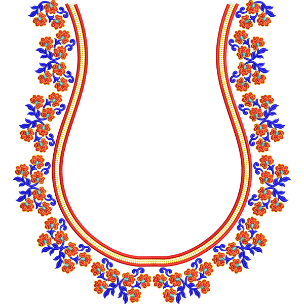 Blouse Design No :MSM - 804 - Simple Border, U Shape