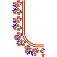 Blouse Design No :MSM - 804 - Simple Border, U Shape