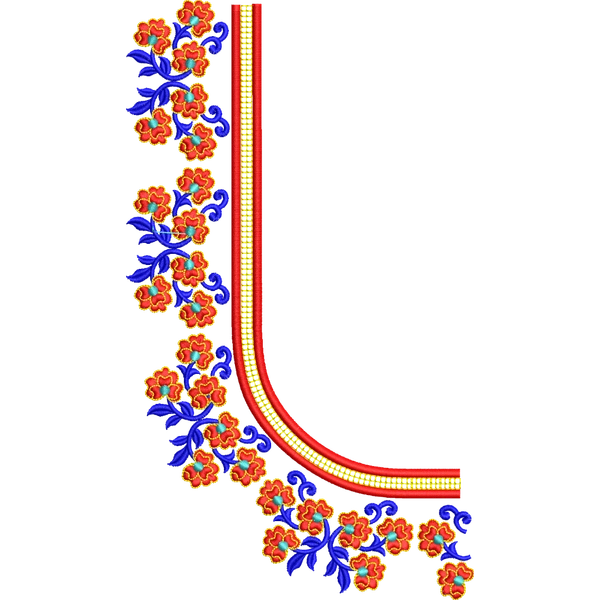 Blouse Design No :MSM - 804 - Simple Border, U Shape