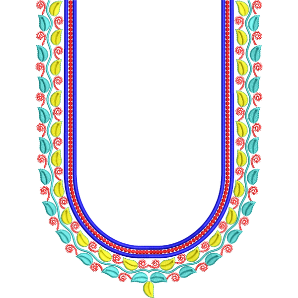 Blouse Design No :MSM - 810 - Simple Border, U Shape