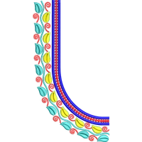 Blouse Design No :MSM - 810 - Simple Border, U Shape