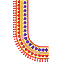 Blouse Design No :MSM - 833 - Simple Border, U Shape