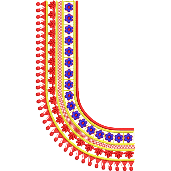 Blouse Design No :MSM - 833 - Simple Border, U Shape