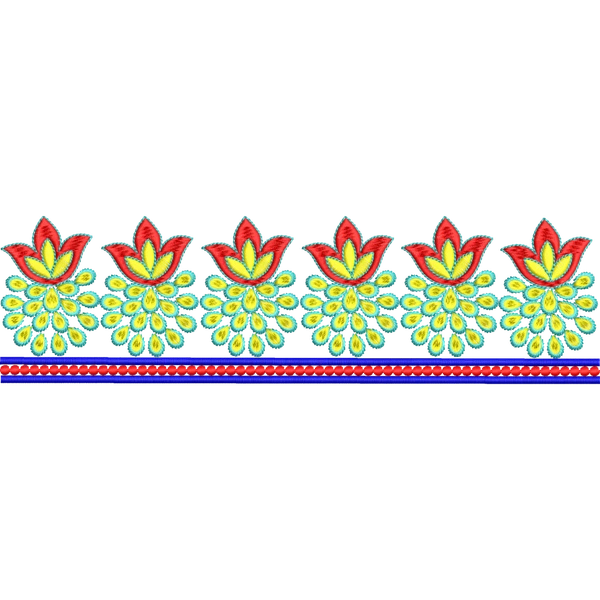 Blouse Design No :MSM - 841 - Simple Border, U Shape